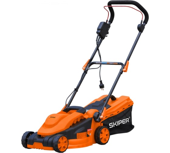 Изображение товара Газонокосилка электрическая SKIPER EL3215 1500 Вт, шир. 32 см, выс. 20-50 мм (3 поз), травосб. 30 л 00-00010897