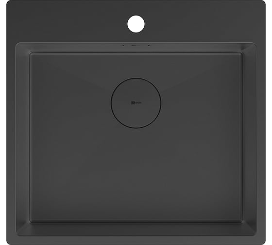 Изображение товара Мойка кухонная Lemark JANGA 540 из нерж.стали, черный матовый, в комплекте крепеж, арматура сливная с прямоуг.переливом, сифон 9932112