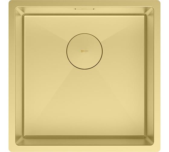 Изображение товара Мойка кухонная Lemark OLANGA 440 из нерж.стали, светлое золото, в комплекте крепеж, арматура сливная с прямоуг.переливом, сифон 9938122