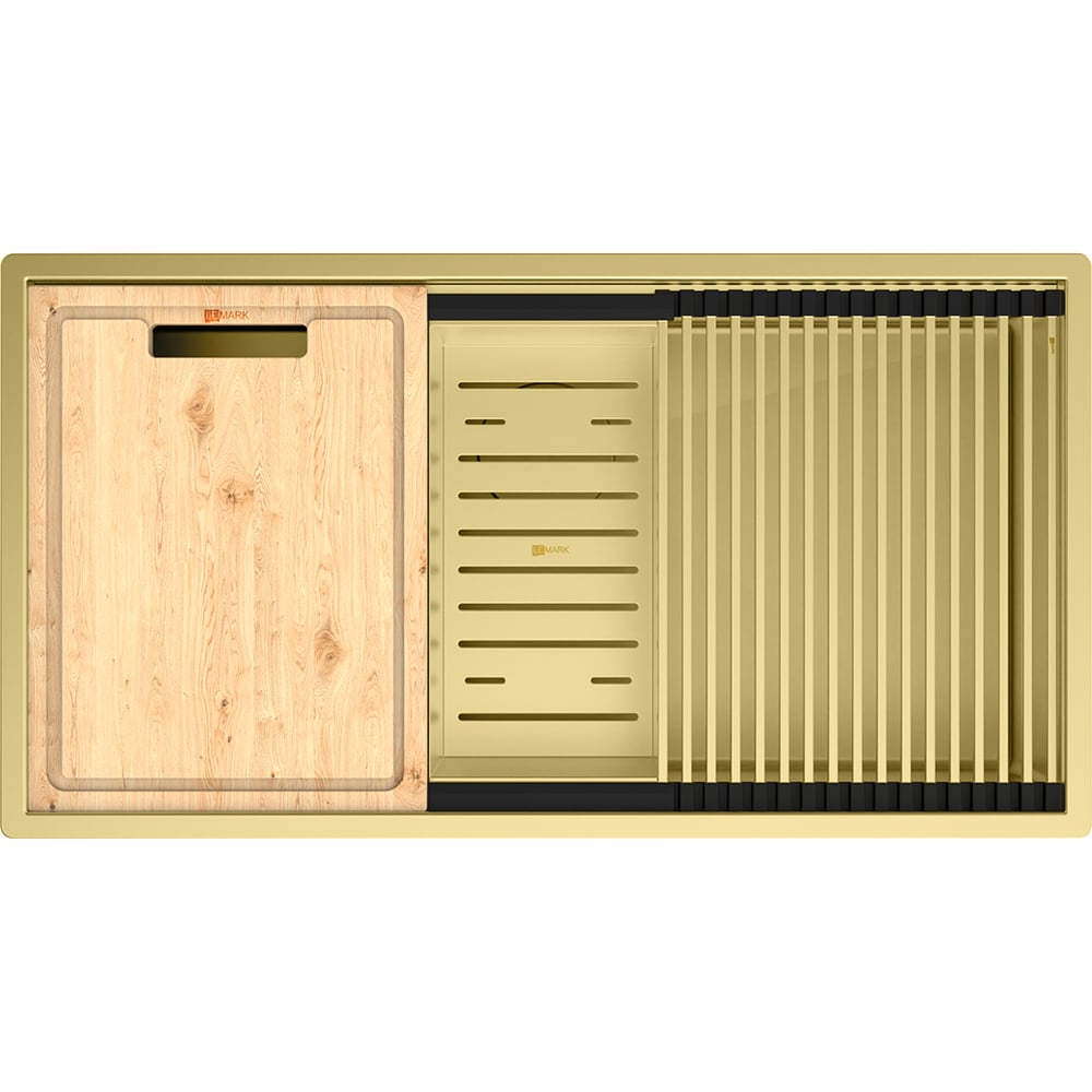 Изображение товара Мойка кухонная Lemark TABAGA 820 из нержавеющей стали светлое золото