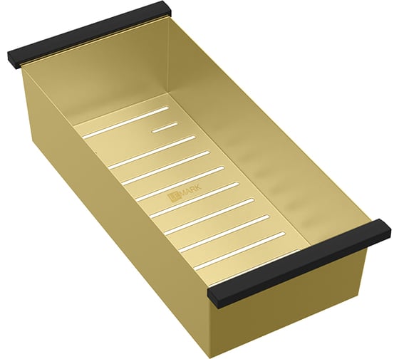 Изображение товара Коландер универсальный для моек глубиной чаши от 400 до 420мм Lemark из нерж.стали, светлое золото 9958172