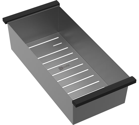 Изображение товара Коландер универсальный для моек глубиной чаши от 400 до 420мм Lemark из нерж.стали, графит 9956173