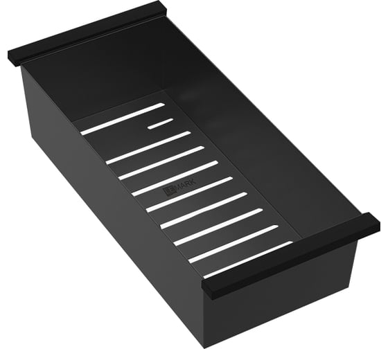 Изображение товара Коландер универсальный для моек глубиной чаши от 400 до 420мм Lemark из нерж.стали, чрный матовый 9952174