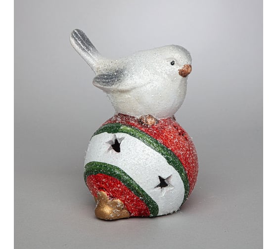 Изображение товара Фигурка Lefard птичка на шарике с LED-подсветкой, 8,5x7,5x10 см 248-166