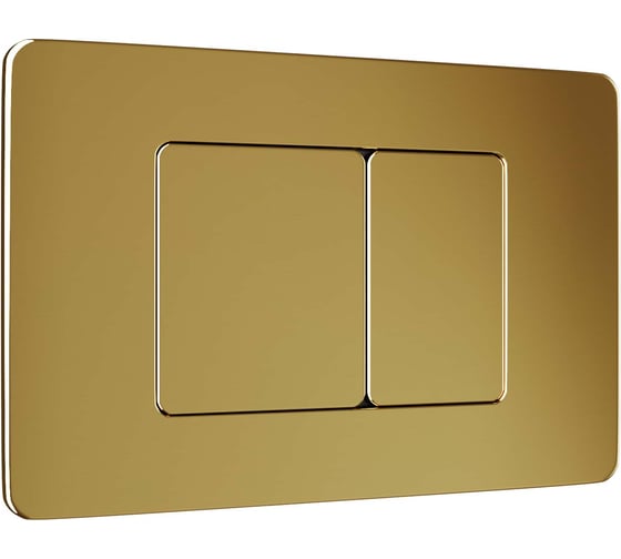 Изображение товара Кнопка смыва WAVE SS05 универсальная, золото, прямоугольная, нержавеющая сталь 554040