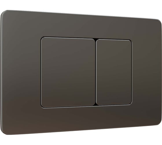 Изображение товара Кнопка смыва WAVE SS08 универсальная, черный графит, прямоугольная, нержавеющая сталь 554043