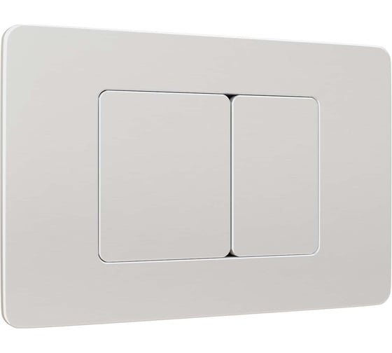 Изображение товара Кнопка смыва WAVE SS01 универсальная, белая, прямоугольная, нержавеющая сталь 554039