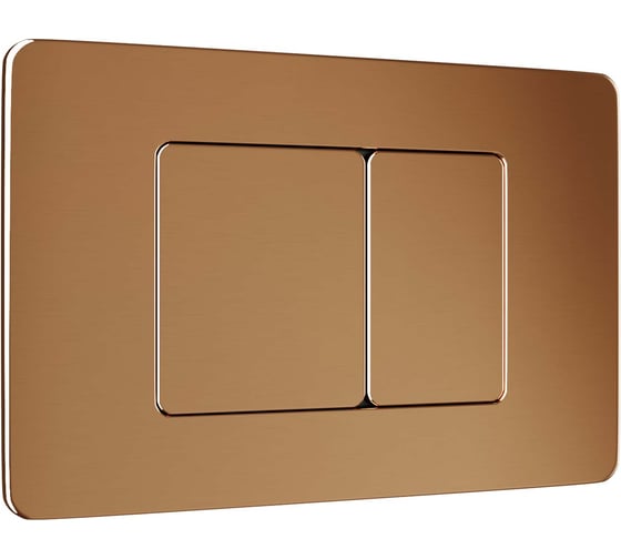 Изображение товара Кнопка смыва WAVE SS06 универсальная, бронза, прямоугольная, нержавеющая сталь 554041