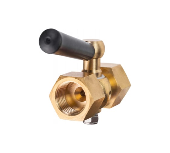 Изображение товара Кран трехходовой пробковый ПО Физтех, АО КТп-B1.2 (МС) внутр.M20х1,5 - внутр.G1/2 4687205637277