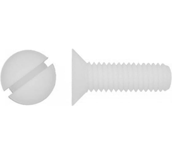 Изображение товара Винт ЦКИ DIN963, М3x16, полиамид, SL 5.0x0.8, 5 шт 3812119
