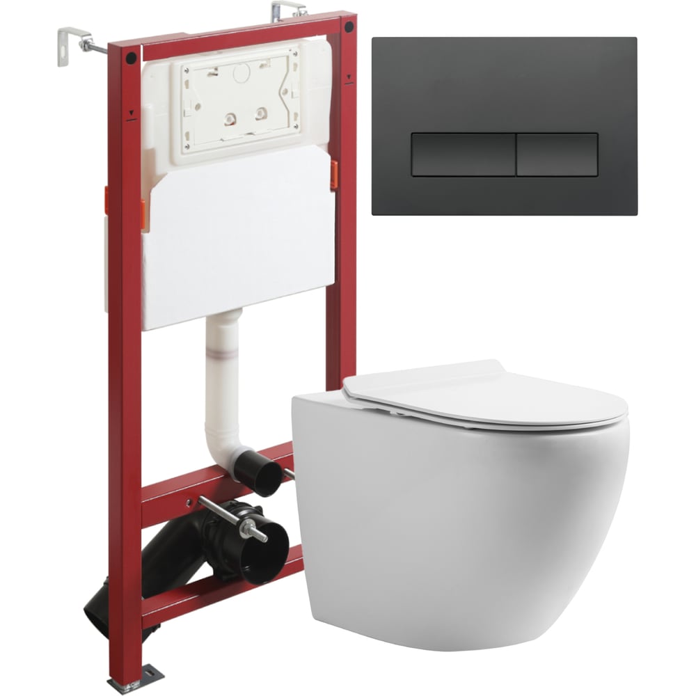 Изображение товара Подвесной унитаз ORANGE безободковый белый с микролифтом и каскадным сливом