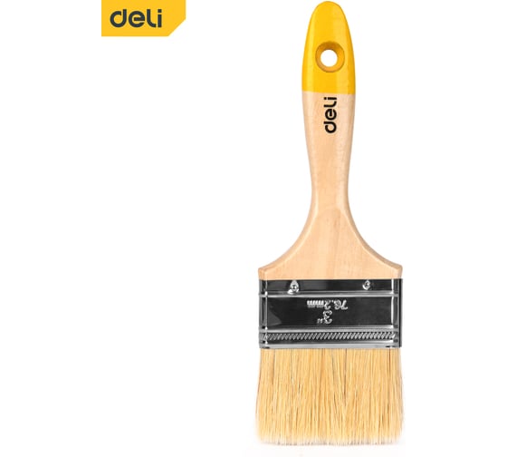 Изображение товара Кисть малярная с деревянной ручкой DELI 75мм DL509123 118476