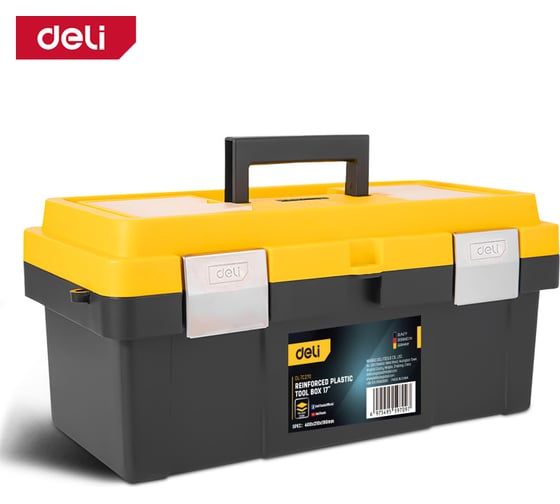 Изображение товара Ящик для инструментов DELI 400х210х190мм DL-TC270 (органайзер, металлический замок) 118446