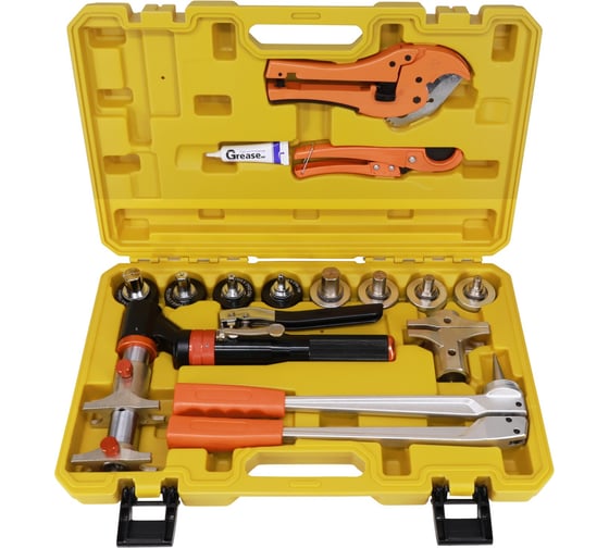 Изображение товара Комплект пресс-инструмента для PEX труб и аксиальных фитингов Манкупер MEX-1632