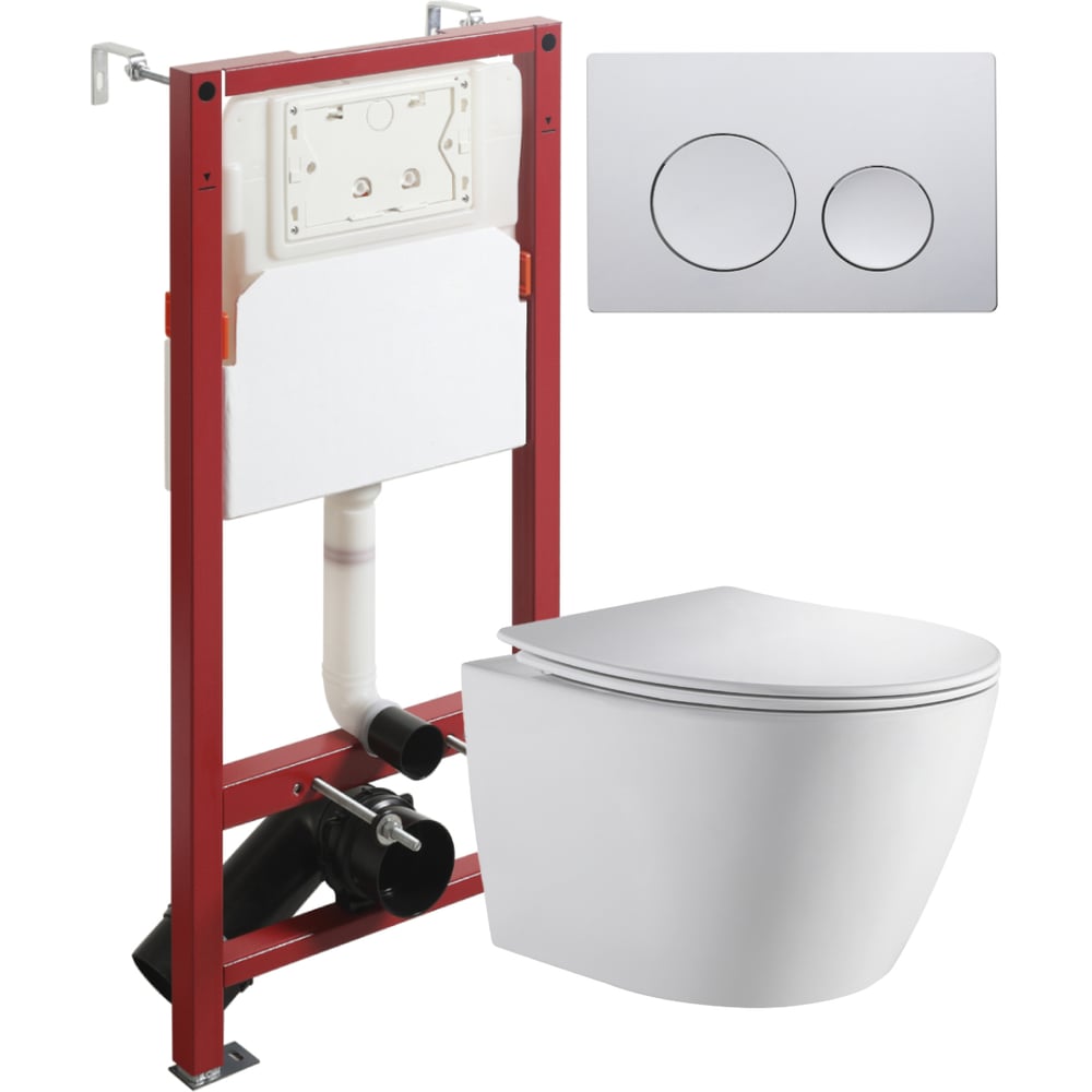 Изображение товара Подвесной безободковый унитаз ORANGE CI07-150W с микролифтом