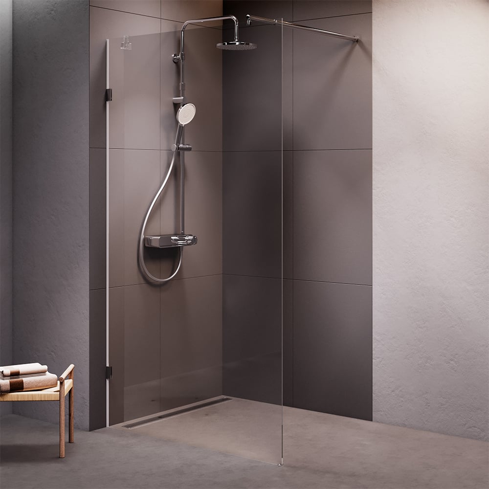 Изображение товара Душевая перегородка AM.PM X-Joy 110x195 см стекло 8 мм антикапель матовый хром