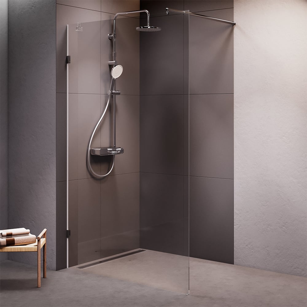 Изображение товара Душевая перегородка AM.PM X-Joy 120x195 см стекло прозрачное с покрытием хром матовый