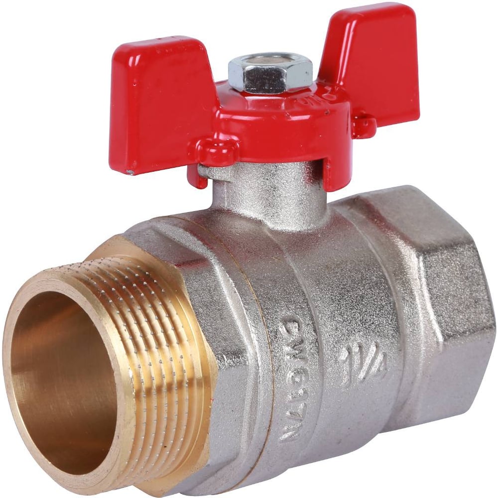 Изображение товара Кран шаровой ROMMER НР/НР ручка бабочка 25 мм неразборный