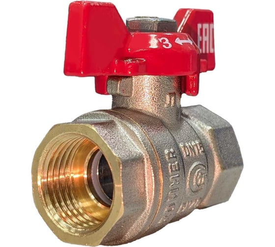 Изображение товара Кран шаровой ROMMER ВР/ВР, ручка бабочка, 1/2" RBV-0003-2110215 RG00938RJN988L