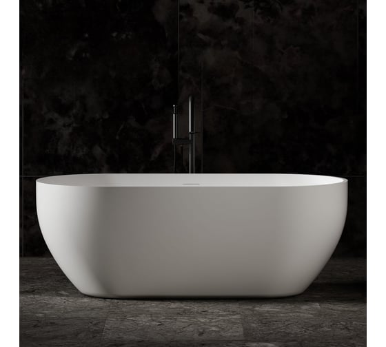 Изображение товара Ванна из искусственного камня ABBER Stein белая матовая AS9613-1.6