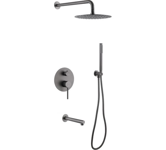 Изображение товара Душевая система ABBER Emotion скрытого монтажа с изливом, никель AF8817NG