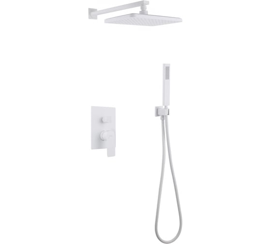 Изображение товара Душевая система ABBER Weiss Insel скрытого монтажа без излива, белый матовый AF8018FW