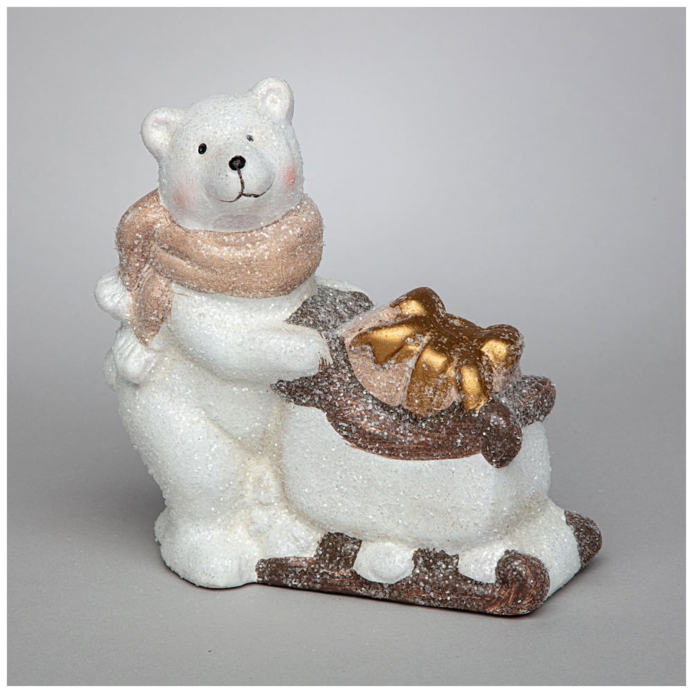 Изображение товара Декоративная фигурка Lefard Белый Мишка 13,5x6,5x13 см из керамики