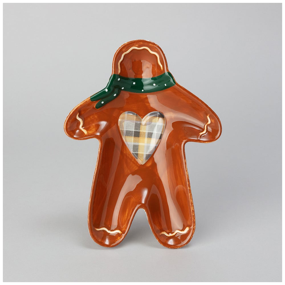 Изображение товара Тарелка закусочная Agness Пряничный домик 20.8x15.5x2.8 см керамическая