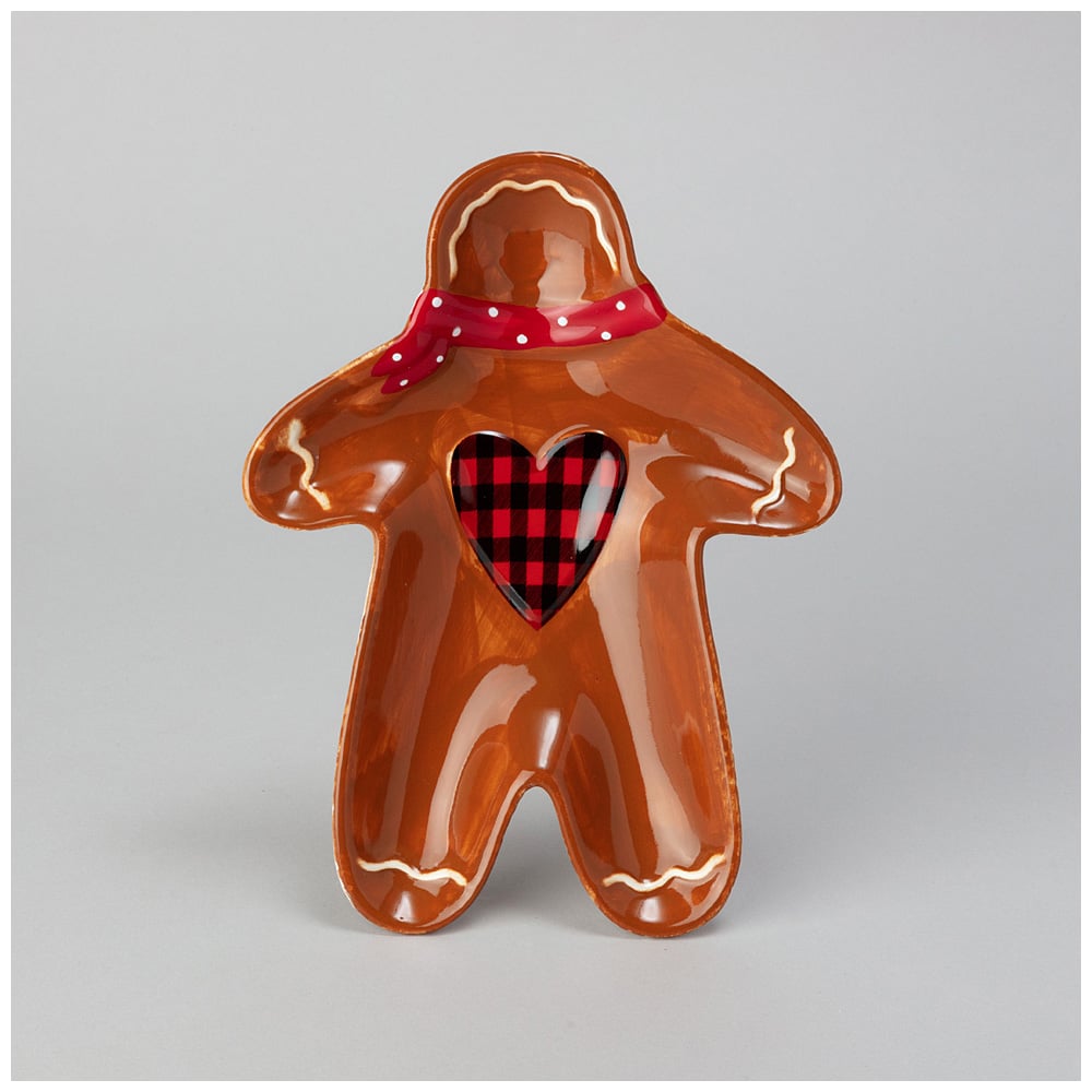 Изображение товара Тарелка закусочная Agness ПРЯНИЧНЫЙ ДОМИК 20.8x15.5x2.8 см керамическая