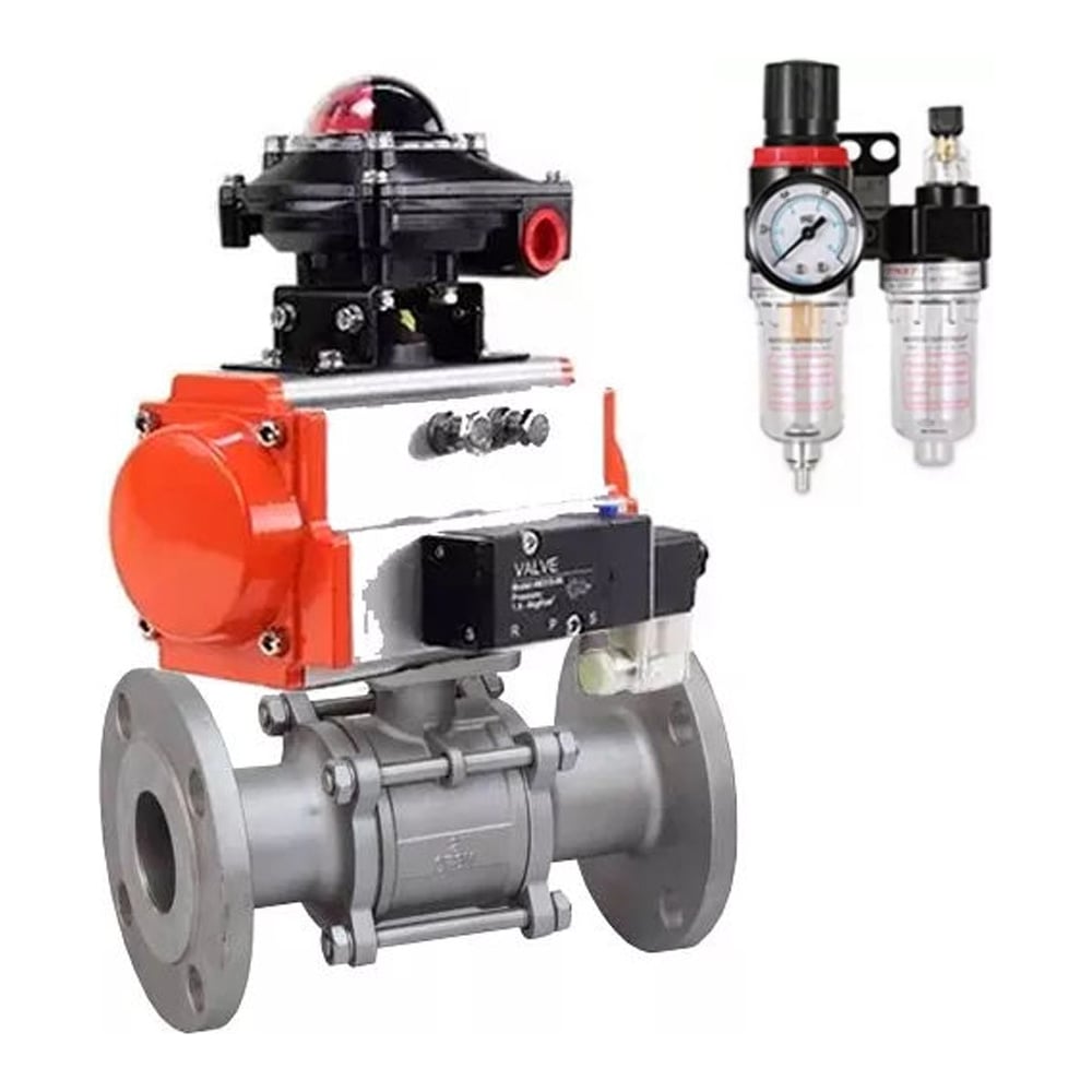 Изображение товара Шаровой кран DN.ru КШФПТ-ISO 316 180 Ду20 Ру40 с пневмоприводом