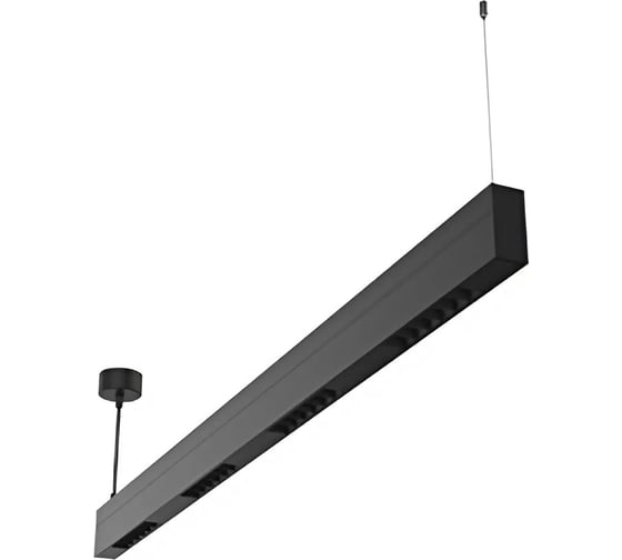 Изображение товара Светодиодный светильник VARTON Stellar-Line Comfort Up n Down подвесной 1200x35x75 мм 56 ВТ 4000 K RAL9005 черный матовый с линзами 50 градусов двойная засветка V1-R0-T0493-05L21-2005640