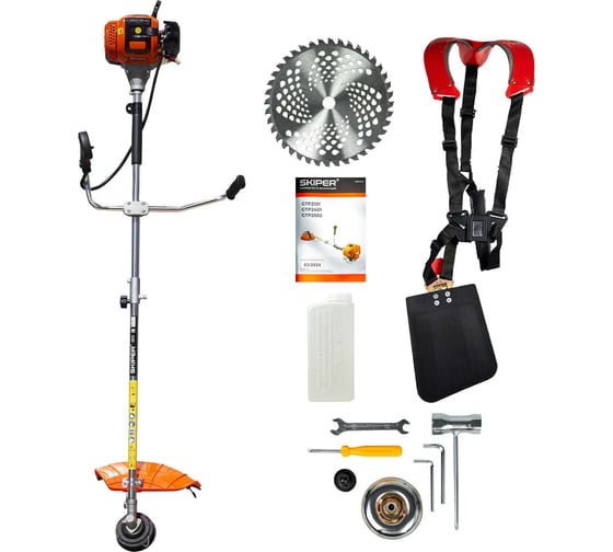 Изображение товара Мотокоса SKIPER GTP2502 (2.5 кВт, autocut25, диск40Т, двуплечный ремень, лёгк.старт, разборн. штанга) 00-00024968