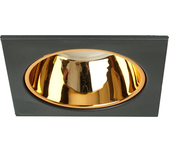 Изображение товара Светильник встраиваемый потолочный FERON DL3112 MR16 G5.3 черный + золото, 51409