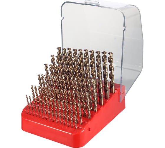 Изображение товара Набор сверл по металлу 1-10мм, DIN338 HSSE-Co5 130 PRO, 91шт H-Tools 215223PRO