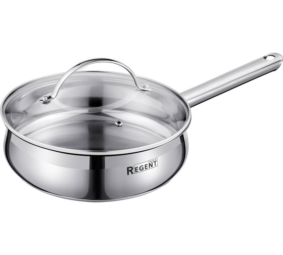 Изображение товара Сковорода со стеклянной крышкой Regent inox 3 л, 24x6,5 см, Linea MONICA 93-Mon-06