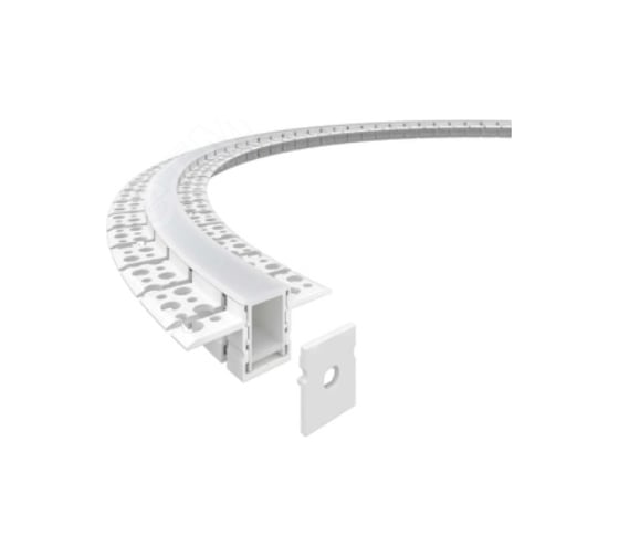 Изображение товара Алюминиевый профиль VARTON гибкий для встр. в ГКЛ 2000x15x10мм (55x15мм, 2 вылета 20мм, макс. шир. ленты 12мм) V4-R0-70.0001.KIT-1510DG