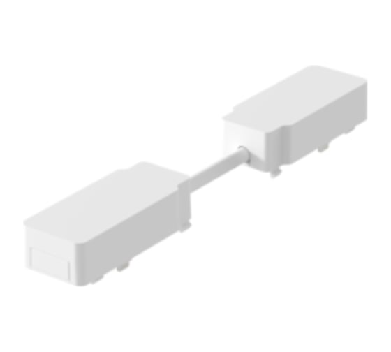 Изображение товара Коннектор VARTON питания прямой для соединения шинопроводов магнитной системы Galakti 150x26x15 мм белый V4-R7-00.RG23.TRK-0002