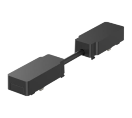 Изображение товара Коннектор VARTON питания прямой для соединения шинопроводов магнитной системы Galakti 150x26x15 мм чёрный V4-R7-09.RG23.TRK-0002