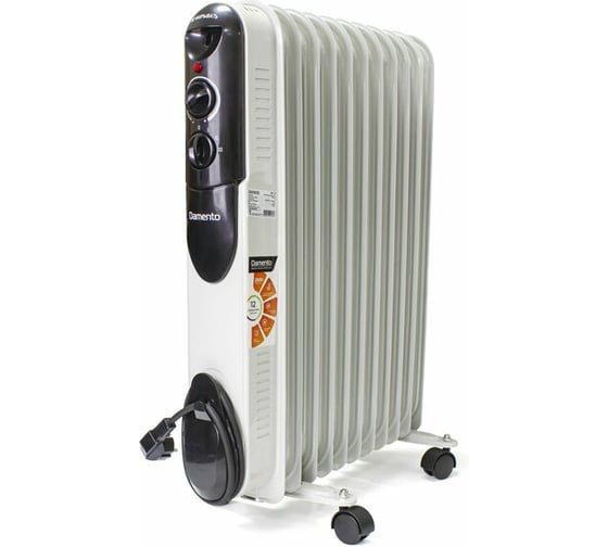Изображение товара Масляный радиатор Damento RO-11, 2500 Вт, регулируемый термостат, 3 реж.мощности (1/24) 013452