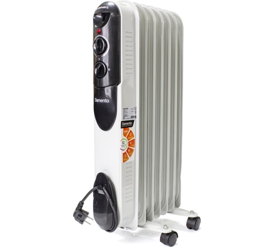 Изображение товара Масляный радиатор Damento RO- 7, 1500 Вт, регулируемый термостат, 3 реж. мощности (1/42) 013450