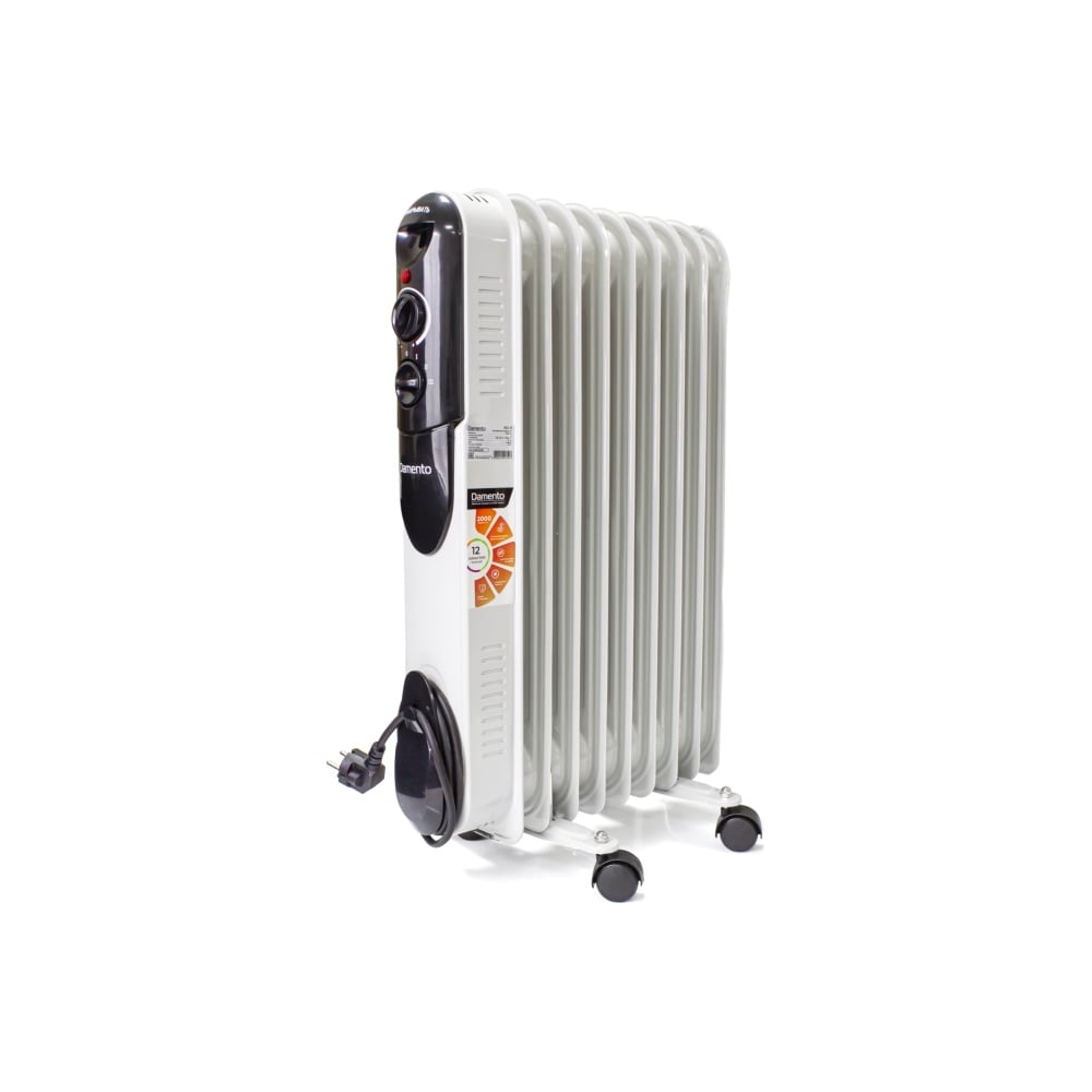 Изображение товара Масляный радиатор Damento RO- 9, 2000 Вт, регулируемый термостат, 3 реж.мощности (1/36) 013451