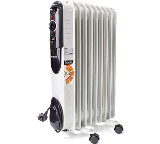 Изображение товара Масляный радиатор Damento RO- 9, 2000 Вт, регулируемый термостат, 3 реж.мощности (1/36) 013451