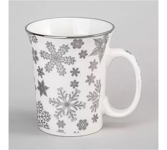 Изображение товара Кружка Lefard 310 мл, серебро снежинки малые, уп=12 шт 87-758 97-758