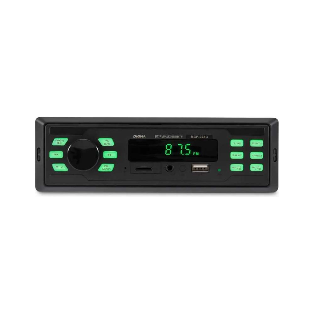 Изображение товара Автомагнитола DIGMA MCP-225G 1DIN с Bluetooth 5.0 и мощностью 2x45 Вт Изображение товара Автомагнитола DIGMA MCP-225G 1DIN с Bluetooth 5.0 и мощностью 2x45 Вт