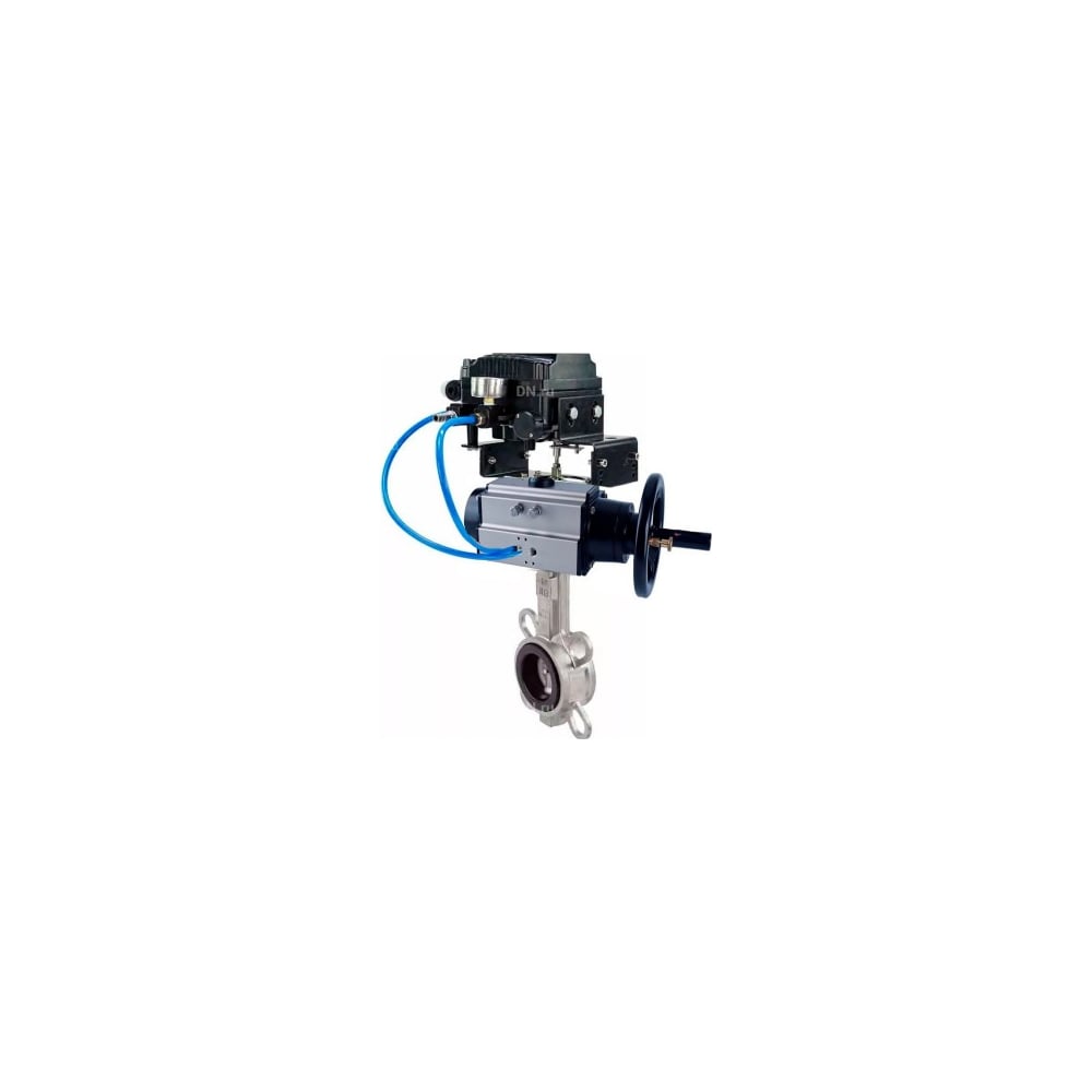 Изображение товара Затвор DN.ru 316L-316L-PTFE Ду125 Ру16 с пневмоприводом