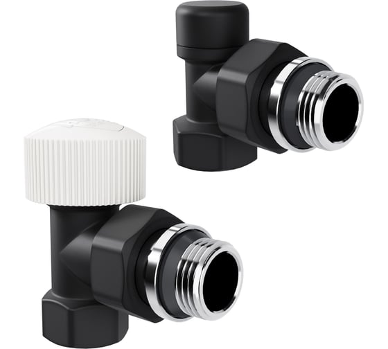 Изображение товара Набор термостатический угловой Royal Thermo Design 1/2М30x1.5, черный НС-1640381