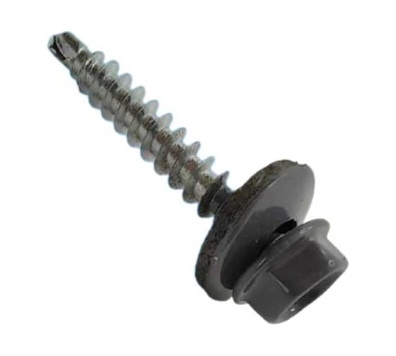 Изображение товара Cаморез кровельный КРЕП-КОМП 4,8х35 мм, RAL7024, серый графит, 3000 шт. ск357024к