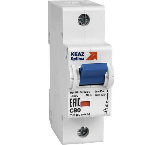 Изображение товара Выключатель автоматический модульный КЭАЗ OptiDin BM125-1C100-8In-УХЛ3 138535