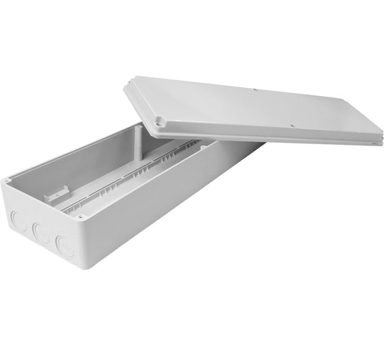 Изображение товара Распределительная коробка KLR KP-4512 без отверстий, с крышкой, стандартной высоты, IP54, 130x460x85мм 0204512