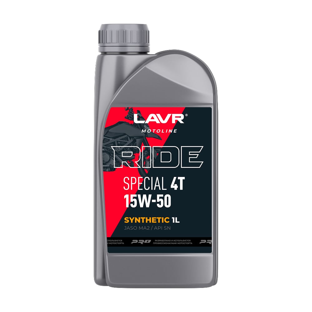Изображение товара Моторное масло LAVR MOTO RIDE SPECIAL 4Т 15W50 SN, 1 л